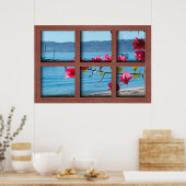 Creëer Uw eigen Lijst 24x36 rood hout Poster (Keuken)