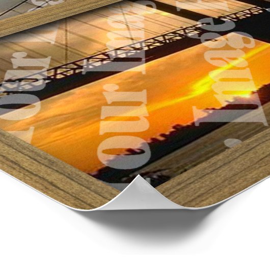 Creëer Uw eigen Lijst met 4-pins bruin hout Poster (Hoek)