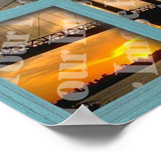 Creëer Uw eigen Lijst met 6-paars groen hout Poster (Hoek)