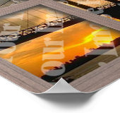 Creëer Uw eigen Lijst met 6-puit blauw bruin venst Poster (Hoek)