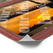 Creëer Uw eigen Lijst met vier ruiten rood hout Poster (Hoek)