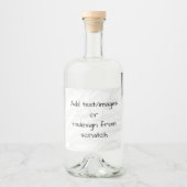 Creëer Uw eigen. Likeurfles Etiket (Voorkant)