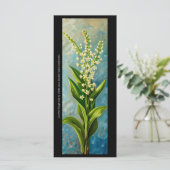 Creëer Uw eigen Lily van de Valley Bladwijzer Kaar (Staand voorkant)