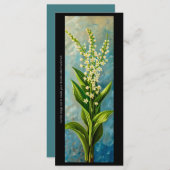 Creëer Uw eigen Lily van de Valley Bladwijzer Kaar (Voorkant / Achterkant)