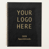 Creëer Uw Eigen Logo 2024 Zwart Goud Planner (Voorkant)