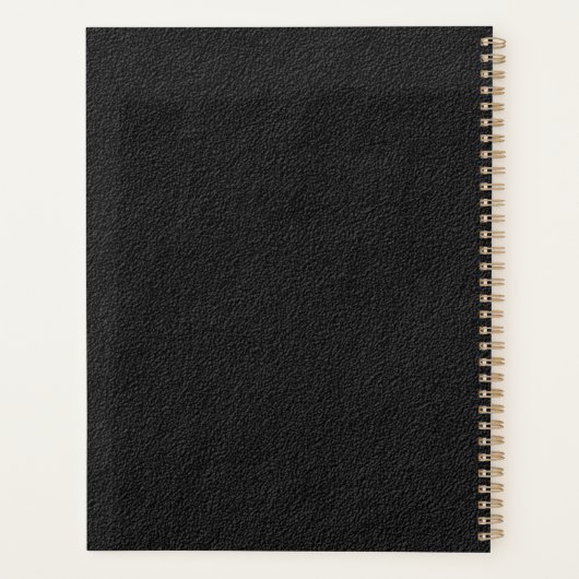 Creëer Uw Eigen Logo 2024 Zwart Goud Planner (Achterkant)