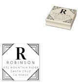 Creëer Uw eigen logo-achternaam teruggeven Rubberstempel (Gestempeld)