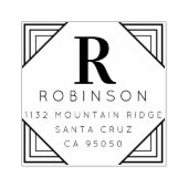 Creëer Uw eigen logo-achternaam teruggeven Rubberstempel (Afrduk)