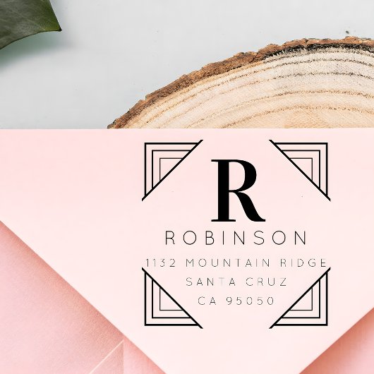 Creëer Uw eigen logo-achternaam teruggeven Rubberstempel