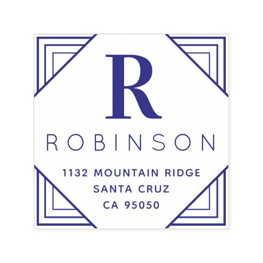 Creëer Uw eigen logo-achternaam teruggeven Zelfinktende Stempel (Design)