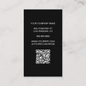 Creëer uw eigen Logo Black Professional Visitekaartje (Achterkant)