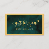 Creëer uw eigen Logo Budget Gold Cadeaubon Informatiekaartje (Voorkant)