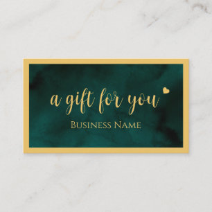 Creëer uw eigen Logo Budget Gold Cadeaubon Informatiekaartje