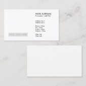 Creëer uw eigen Logo eenvoudig Visitekaartje (Voorkant / Achterkant)