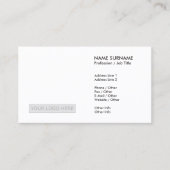 Creëer uw eigen Logo eenvoudig Visitekaartje (Voorkant)