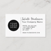 Creëer Uw eigen Logo Foto Elegant Business Visitekaartje (Voorkant)