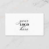 Creëer Uw eigen Logo foto Modern Elegant Visitekaartje (Achterkant)