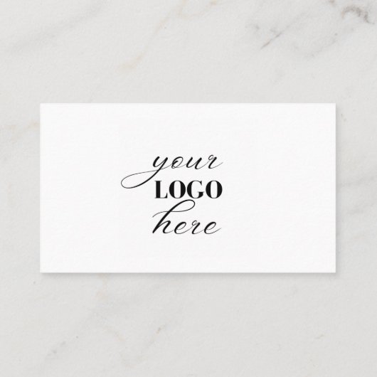 Creëer Uw eigen Logo foto Modern Elegant Visitekaartje (Achterkant)