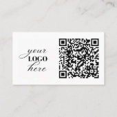 Creëer Uw eigen Logo Foto QR Modern Elegant Visitekaartje (Achterkant)