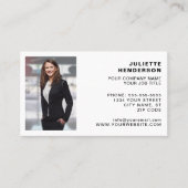 Creëer Uw eigen Logo Foto QR Modern Elegant Visitekaartje (Voorkant)