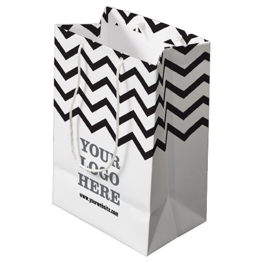 Creëer Uw eigen Logo Medium Cadeauzakje (Achterkant Gekanteld)
