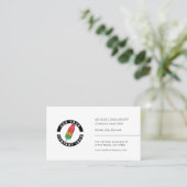 Creëer uw eigen Logo minimalistisch Visitekaartje (Staand voorkant)