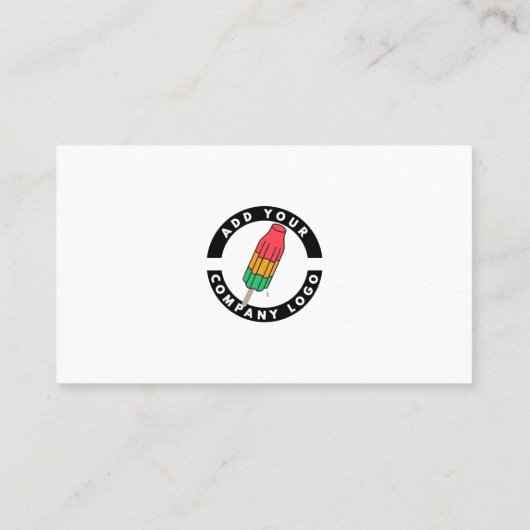 Creëer uw eigen Logo minimalistisch Visitekaartje (Achterkant)