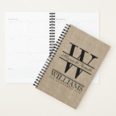 Creëer Uw eigen Logo monogram voor Burlap Retro Planner (Display)