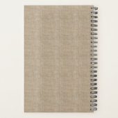 Creëer Uw eigen Logo monogram voor Burlap Retro Planner (Achterkant)