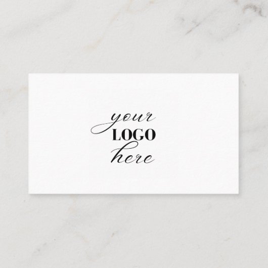 Creëer Uw eigen Logo Photo Classic Eenvoudig Visitekaartje (Achterkant)