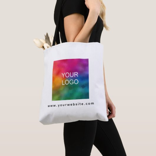 Creëer Uw eigen Logo webadres Sjabloon Tote Bag (Dichtbij)