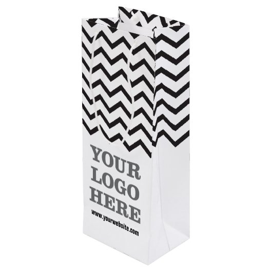 Creëer Uw eigen Logo Wijn Cadeautas (Achterkant Gekanteld)