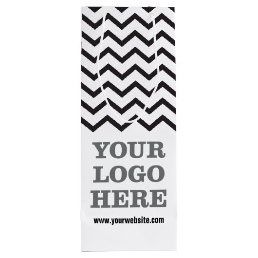 Creëer Uw eigen Logo Wijn Cadeautas (Achterkant)