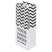 Creëer Uw eigen Logo Wijn Cadeautas (Voorkant Gekanteld)