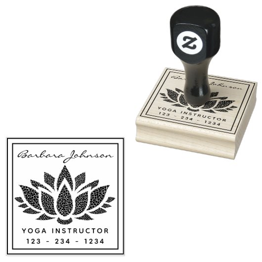 Creëer Uw eigen Lotus Flower Yoga Rubberstempel (Gestempeld)