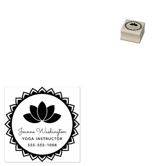 Creëer Uw eigen Lotus Flower Yoga Rubberstempel (Gestempeld)
