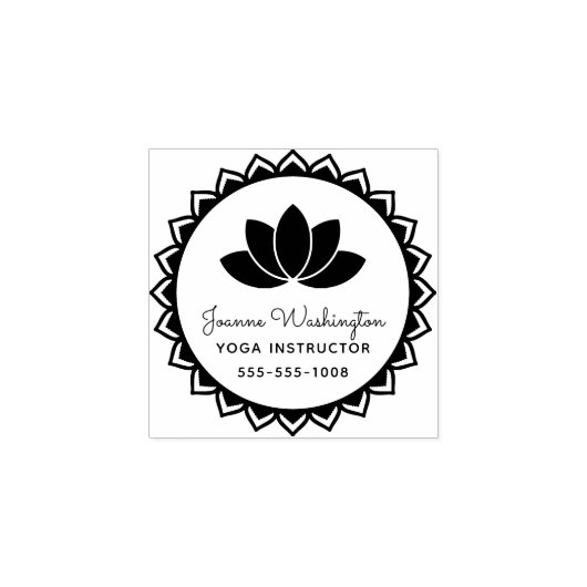 Creëer Uw eigen Lotus Flower Yoga Rubberstempel (Afrduk)