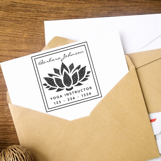 Creëer Uw eigen Lotus Flower Yoga Rubberstempel