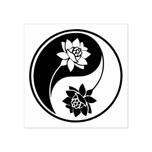 Creëer Uw Eigen Lotus Yin Yang Symbool Rubberstempel (Afrduk)