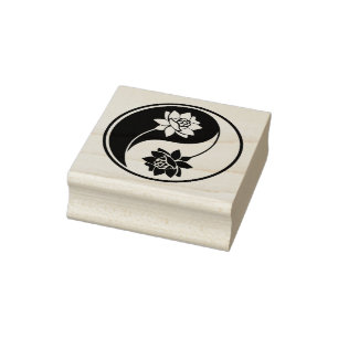 Creëer Uw Eigen Lotus Yin Yang Symbool Rubberstempel