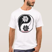 Creëer Uw Eigen Lotus Yin Yang Symbool T-shirt (Voorkant)