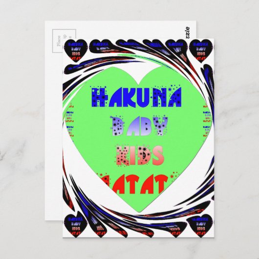 Creëer Uw eigen lumierige Baby van het Kind Briefkaart (Voorkant / Achterkant)