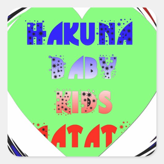 Creëer Uw eigen lumierige Baby van het Kind Vierkante Sticker (Voorkant)