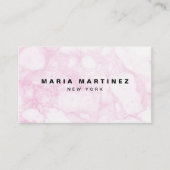 Creëer Uw Eigen Luxe Boetiek Roze Marmer Visitekaartje (Voorkant)