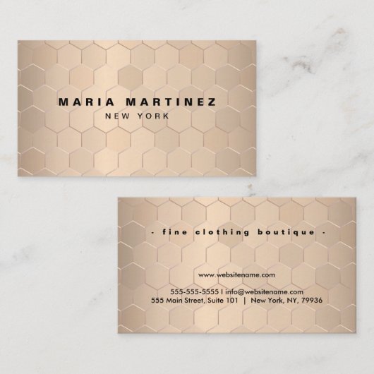 Creëer Uw eigen luxe boetiek Visitekaartje (Voorkant / Achterkant)