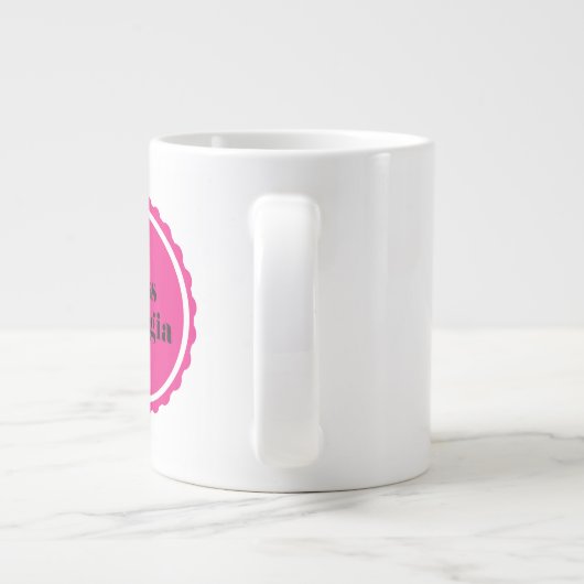 Creëer uw eigen luxe koningin mok! grote koffiekop (Achterkant)