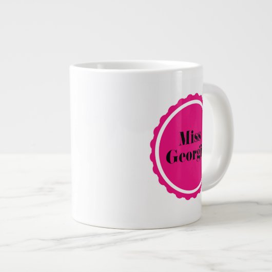 Creëer uw eigen luxe koningin mok! grote koffiekop (Voorkant rechts)