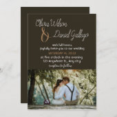 Creëer uw eigen luxe trouwuitnodiging kaart (Voorkant / Achterkant)