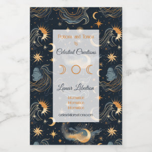 Creëer Uw eigen Maangodin Celestial Wijn Etiket