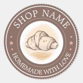 Creëer uw eigen maatwerkje met liefde Bakkerij Ronde Sticker